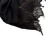 Black Abaya With Wavy Sleeves And Belt And Scarf
