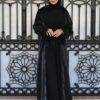 4 Piece Abaya With Huge Stone Design On The Sleeves