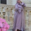4 Piece Abaya With Huge Stone Design On The Sleeves
