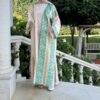 Classy Abaya With Arabic Letters On The Sleeves And One Side Of The Abaya