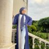 Two Face Colored Open Abaya