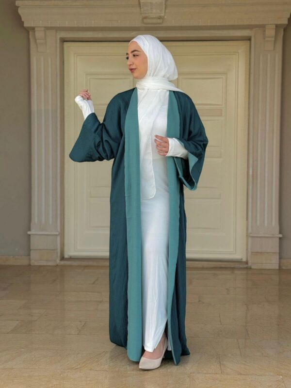 Two Face Colored Open Abaya