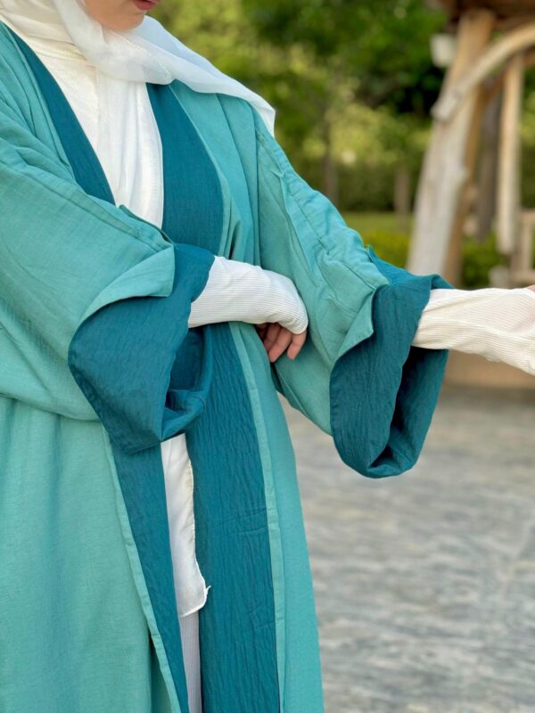 Two Face Colored Open Abaya