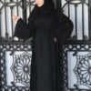 4-Piece Abaya With Wavy Design And Scarf