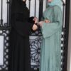 4-Piece Abaya With Wavy Design And Scarf