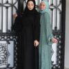 4-Piece Abaya With Wavy Design And Scarf