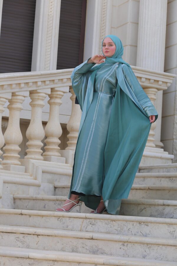 4 Piece Abaya With Shiney Look