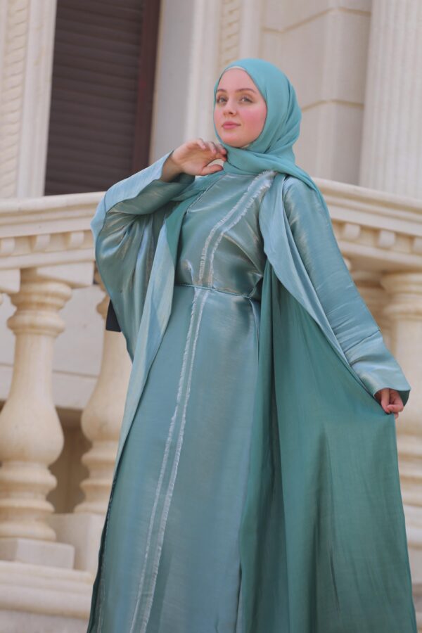 4 Piece Abaya With Shiney Look